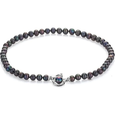 Swan Колие със сладководни черни перли RC074NB Swan