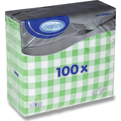 Wimex Gastro ubrousky zelené 1V 33x33 cm 100 ks
