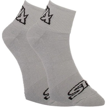 Styx ponožky členkové sivé s čiernym logom HK1062