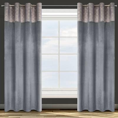 DESIGN 91 záves AGNES zo zamatu s ozdobným pásom so zlatou potlačou v orientálnom štýle v hornej časti 140 x 250 cm