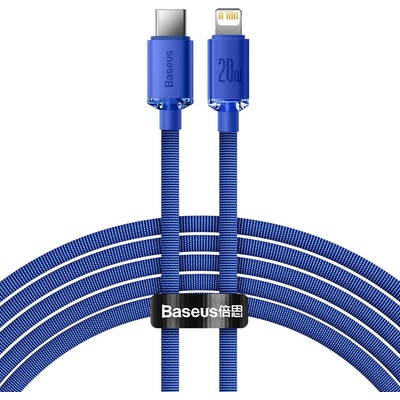 Baseus CAJY000303 Crystal Shine Series USB pre rýchle nabíjanie a prenos dát USB Type-C - Lightning 20W, 2m, modrý