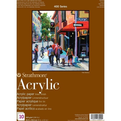 Strathmore Serie 400 Linen Finish Acrylic Pad Скицник 10 31 x 23 cm 400 g (P430-9-4)