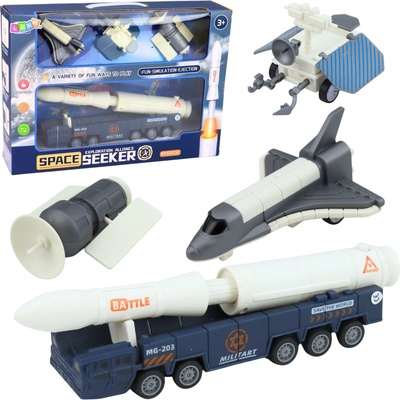 Lean Toys Vesmírna súprava raketoplánu satelitné dopravné vozidlo
