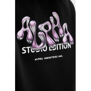 Alpha Industries Суичър Alpha Industries в черно с качулка с принт 156042.03 (156042.03)