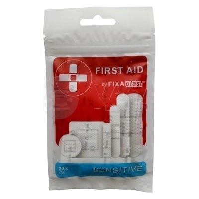 FIXAplast First Aid Sensitive Mix Textilná náplasť 24 náplastí