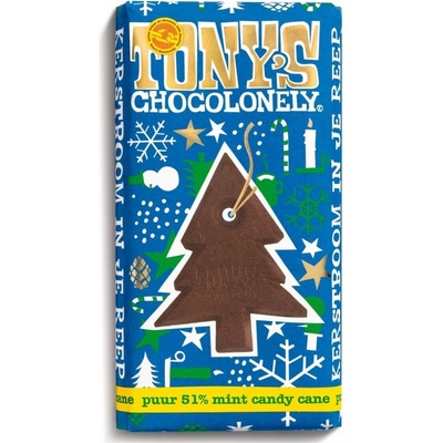Tony 's Chocolonely Horká čokoláda, cukrová trstina a mäta 180 g