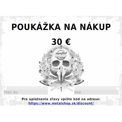 poukážka elektronická na 30 €