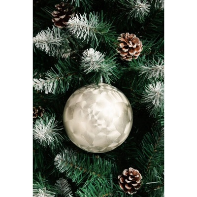 Koule MagicHome Vánoce, 2 ks, béžové, na vánoční stromeček, 12 cm