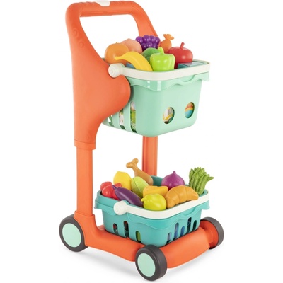 Battat Игрален комплект Battat - Пазарска музикална количка с продукти (BTBX1820Z)