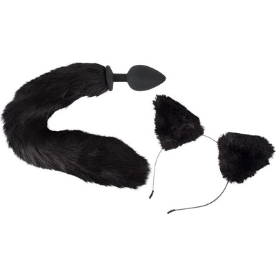 Sada mačacie ušká análne dildo s mačacím chvostom Bad Kitty 2dielna sada