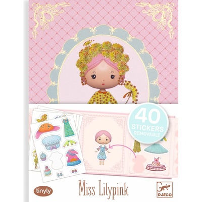 Djeco Znovupoužiteľné samolepky Miss Lilypink