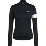 Rapha Дамска фланелка с дълъг ръкав за колоездене Rapha Women's Core Thermal Long Sleeve Jersey Cycling jersey - Black / White (156-2707-0116)