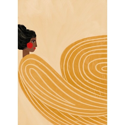 Plagát, Obraz - The Woman With the Yellow Stripes, Bea Muller, 30 × 40 cm