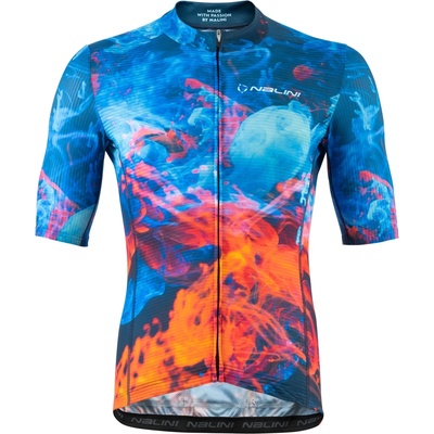Nalini Мъжка фланелка с къс ръкав за колоездене Nalini Liquid Jersey Cycling jersey - Red And Blue - размер XL (056-4012-0216)