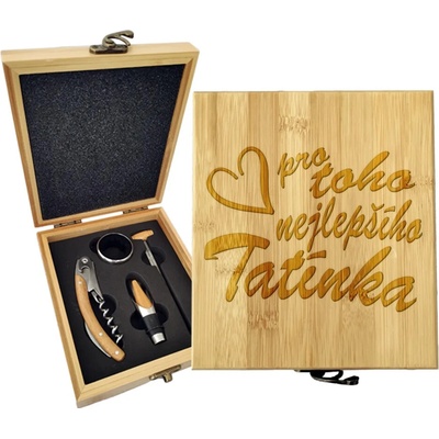 Sablio Dárková sada na víno Pro toho nejlepšího tatínka: 147×168×49 mm