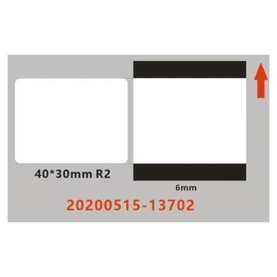 Niimbot A2G88318801 40x30 mm 230 ks průhledné samolepicí štítky