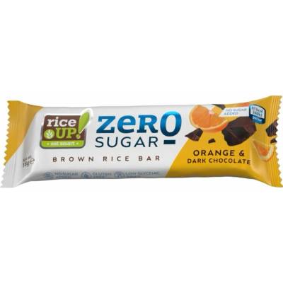 Rice Up Zero Bezlepková rýžová tyčinka bez přidaného cukru tmavá čokoláda a pomeranč 18 g