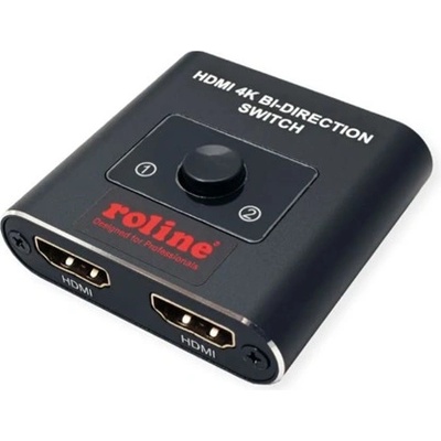 Roline Превключвател Двупосочен HDMI превключвател 4K60Hz, черен 14.01. 3573-5 (14.01.3573-5)