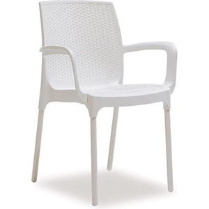 Mira-N Стол novussi с подлакътник sunset rattan БЯЛ (0142309)
