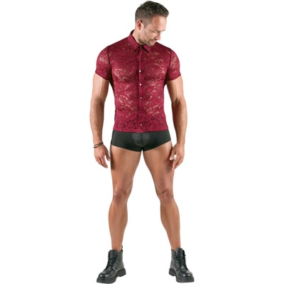Svenjoyment Floral Lace Transparent Shirt 2161966 Red