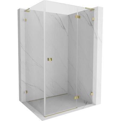 Mexen Lunar L обръщаем десен душ кабина 80 x 90 см, прозрачна, златна - 834L-080-090-50-00-P (834L-080-090-50-00-P)