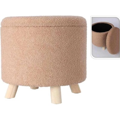 Homestyling Taburet s úložným prostorem TEDDY 40 cm béžová