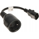 LANBERG CA-C14E-10CC-0018-BK Lanberg extension power cable IEC 320 C14->SCHUKO(F) CA-C14E-10CC-0018-BK