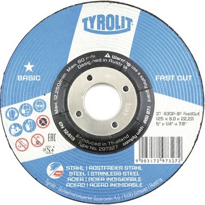 Hrubovací kotúč na nerez 125x6x22,2 mm