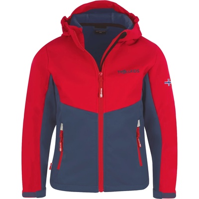 TROLLKIDS Детско софтшел яке Trollkids Kid's Kristiansand Jacket Softshell jacket - Bright Red / Mystic Blue - размер 164 (EU) (703-2543-0519)