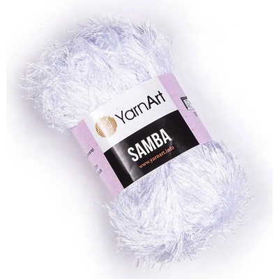 Pletací příze YarnArt SAMBA 501 sněhově bílá, efektní, 150g/100m