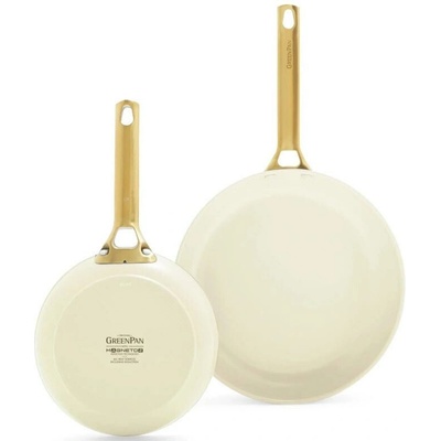 GreenPan sada 2 nepřilnavých keramických pánví Padova 20 + 26 cm, světle krémová CC008494-001