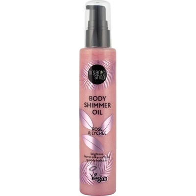 Organic Shop Блестящо масло за тяло Rose & Lychee, 100 ml
