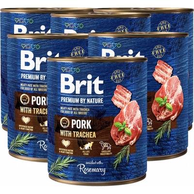 Brit Premium by Nature Pork with Trachea 6 x 800 g