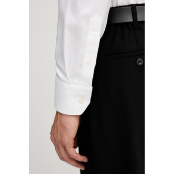 Eton Памучна риза Eton в бяло с кройка по тялото с класическа яка 100013928 (100013928)