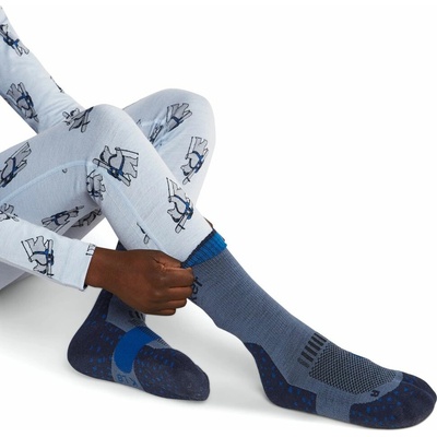 ICEBREAKER Kids Merino Hike+ Light Crew, Dawn/Midnight Navy/Lazuri