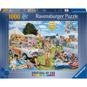 Ravensburger Пъзел Ravensburger от 1000 части - Фестивал "Децата на цветята (12000166)