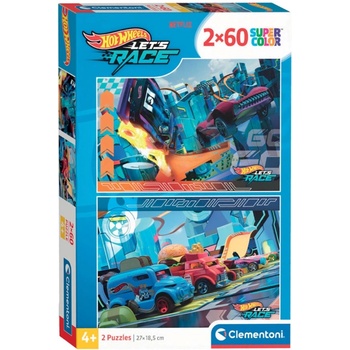 Clementoni Детски пъзел Clementoni от 2 x 60 части - Hot Wheels (24816)