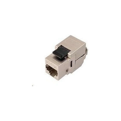 Solarix samorezný keystone CAT6A STP / konektor RJ45 / tienený (SXKJ-10G-STP-BK-SA)
