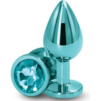 NS Novelties Метален разширител бижу с кристал Rear Assets M син