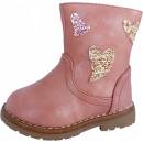Lehce zateplené kotníkové boty kozačky na zip růžové