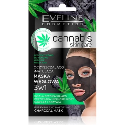 Eveline Cosmetics Cannabis почистваща глинена маска за лице 7ml