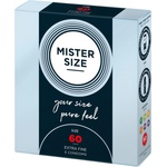 MISTER SIZE - тънък презерватив - 60мм - 3 броя - desirel