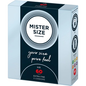 MISTER SIZE - тънък презерватив - 60мм - 3 броя - desirel