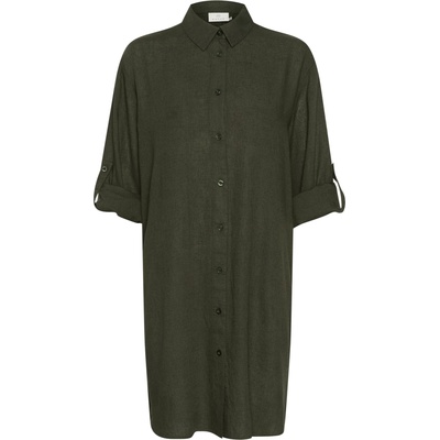 KAFFE Рокля тип риза 'Milia' зелено, размер 40