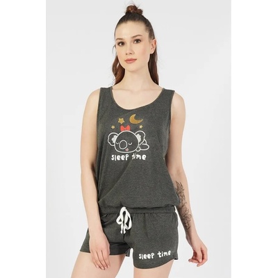 Лятна пижама в сив цвят с коала