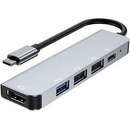 PremiumCord USB-C na HDMI + USB3.0 + 2x USB2.0 + PD(power delivery) adaptér
