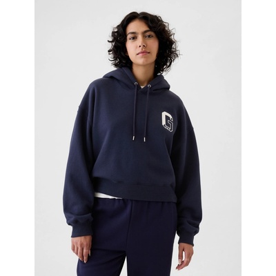 GAP Crop mikina Vintage Soft Tmavě modrá