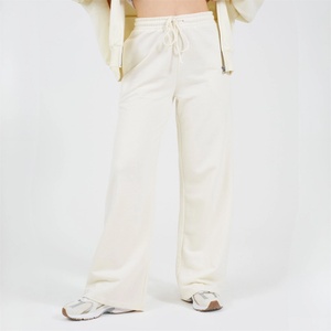 Brave Soul BS Womens Wide Leg Cream Jogger - Cream