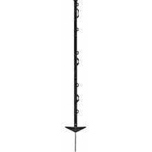 Plastový sloupek pro elektrický ohradník, délka 105 cm, 8 oček, černý