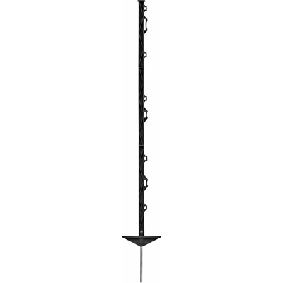 Plastový sloupek pro elektrický ohradník, délka 105 cm, 8 oček, černý